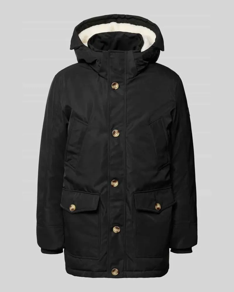 McNeal Parka mit Kapuze und Pattentaschen Modell 'J-HUNT Black