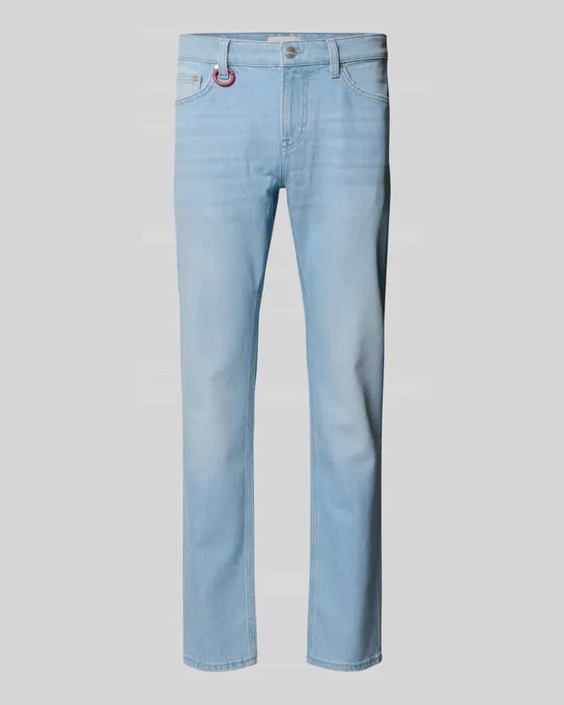 JOOP! Regular Fit Jeans mit Logo-Detail Modell 'Mitch Hellblau