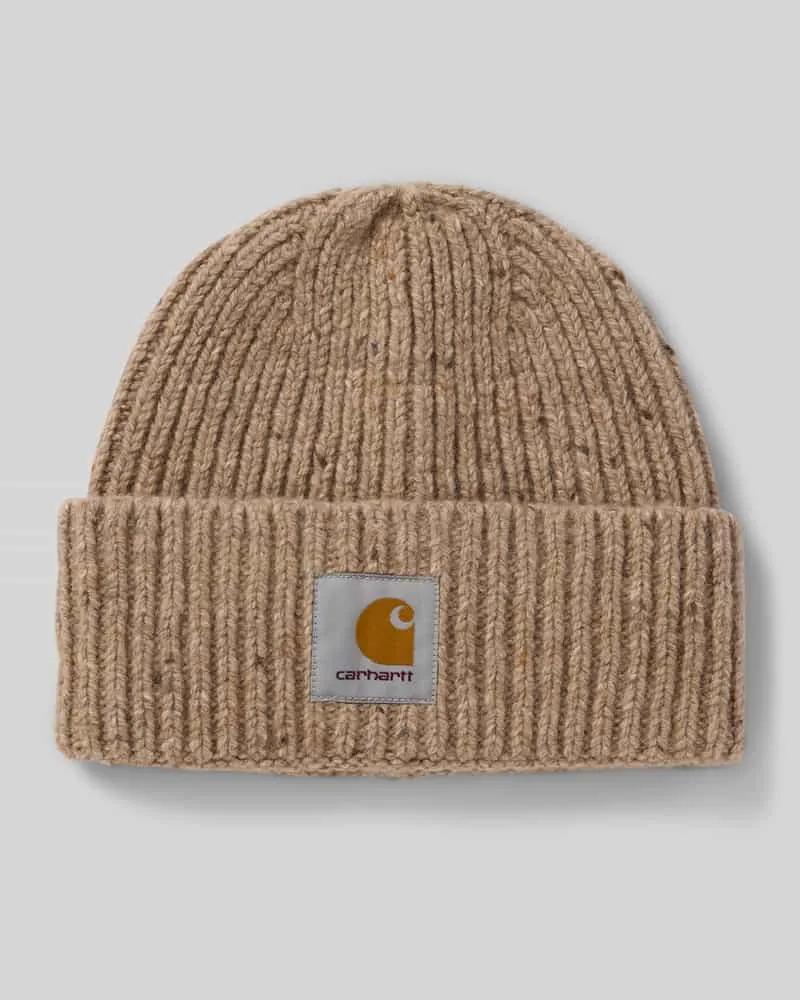 Carhartt WIP Beanie mit Label-Detail Offwhite