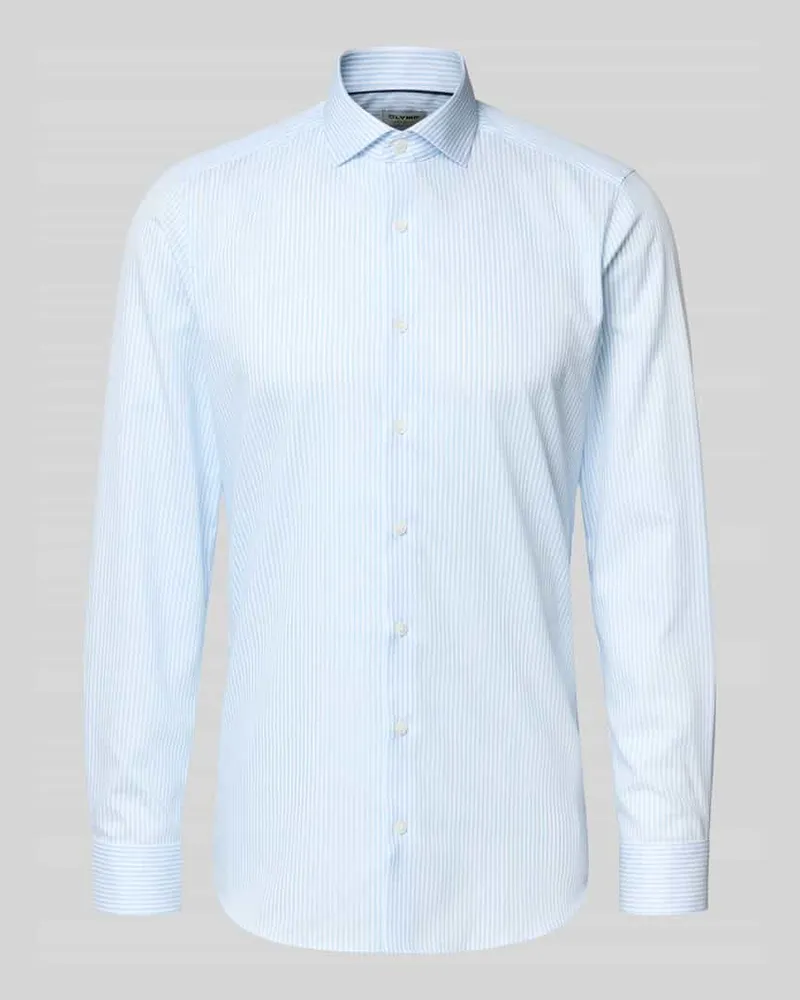 Olymp Slim Fit Business Hemd mit Kentkragen Hellblau