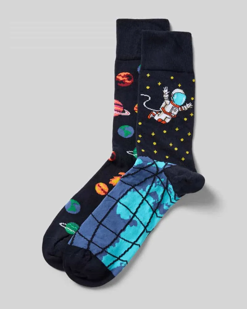 Christian Berg Socken mit elastischem Rippenbündchen im 2er-Pack Marine