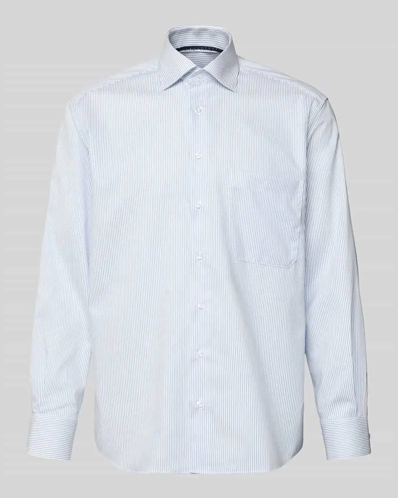 Eterna Comfort Fit Business-Hemd aus Baumwolle mit Kentkragen Bleu