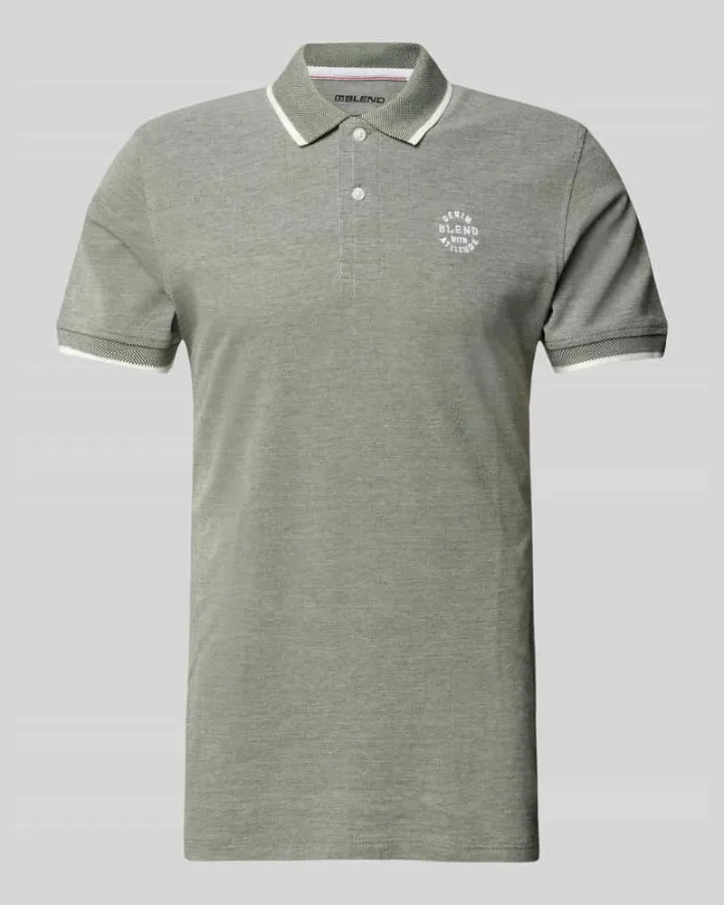Blend Regular Fit Poloshirt mit gerippten Abschlüssen Modell 'NATE 