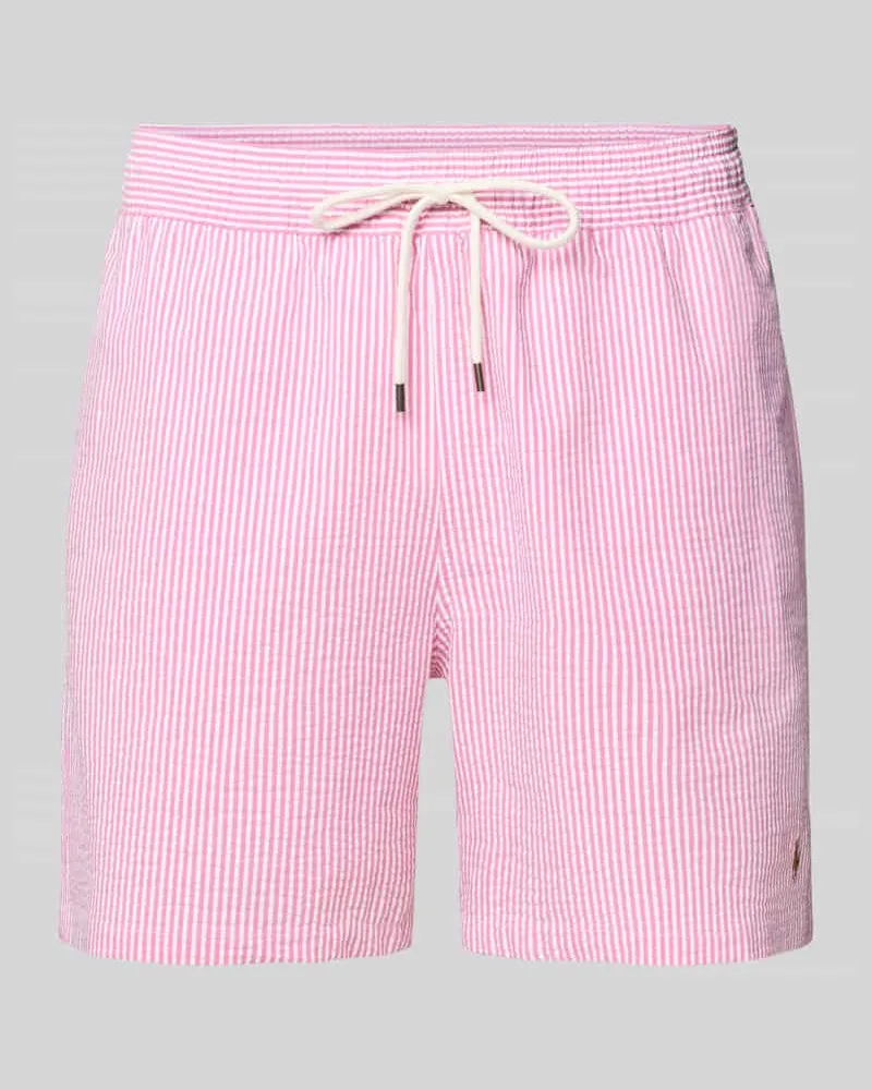 Ralph Lauren Regular Fit Badeshorts aus Baumwoll-Mix Modell 'TRAVELER Rose