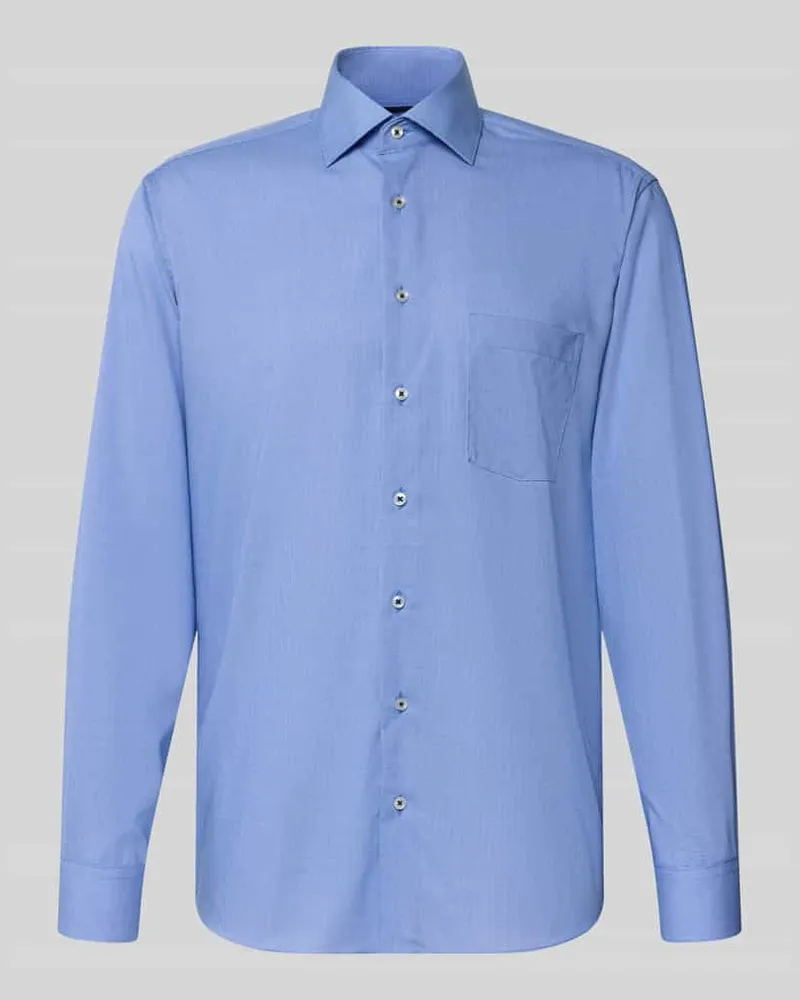 Eterna Regular Fit Business-Hemd mit Kentkragen Royal