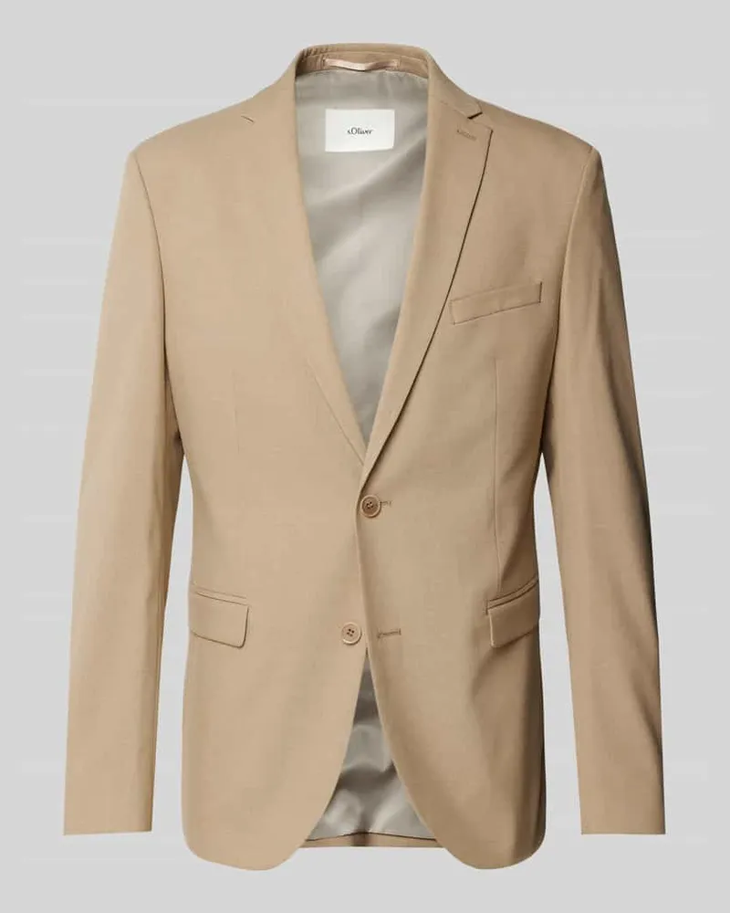S.Oliver 2-Knopf-Sakko mit Reverskragen Modell 'Pure Beige