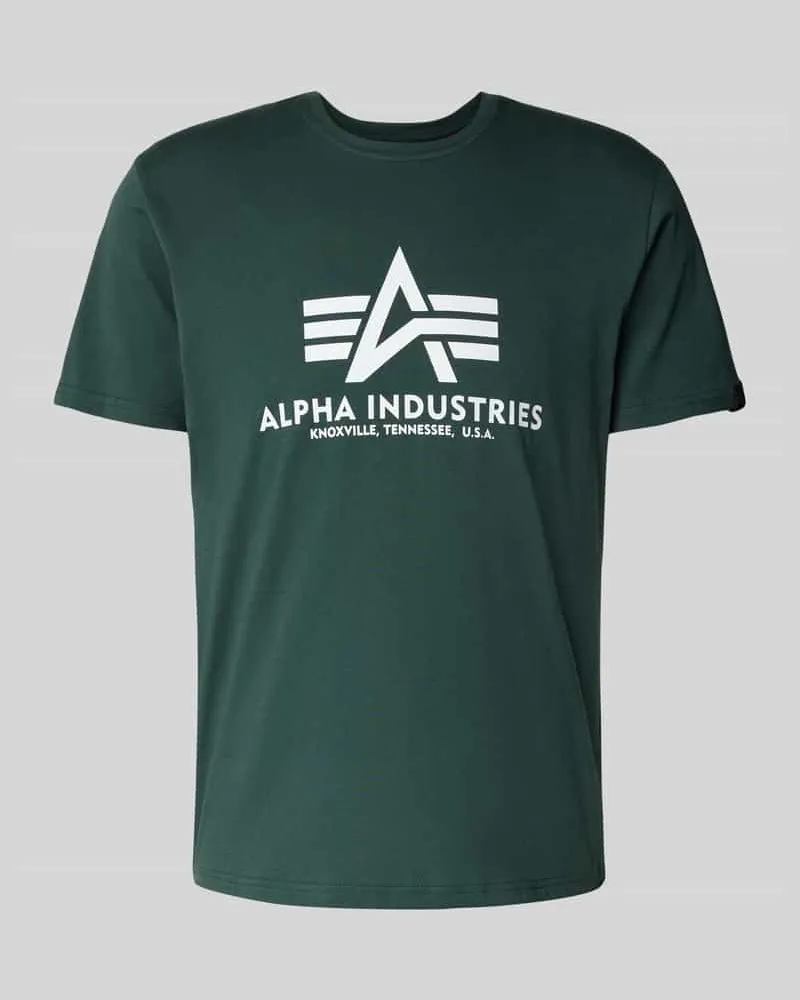 Alpha Industries T-Shirt mit Label-Print 