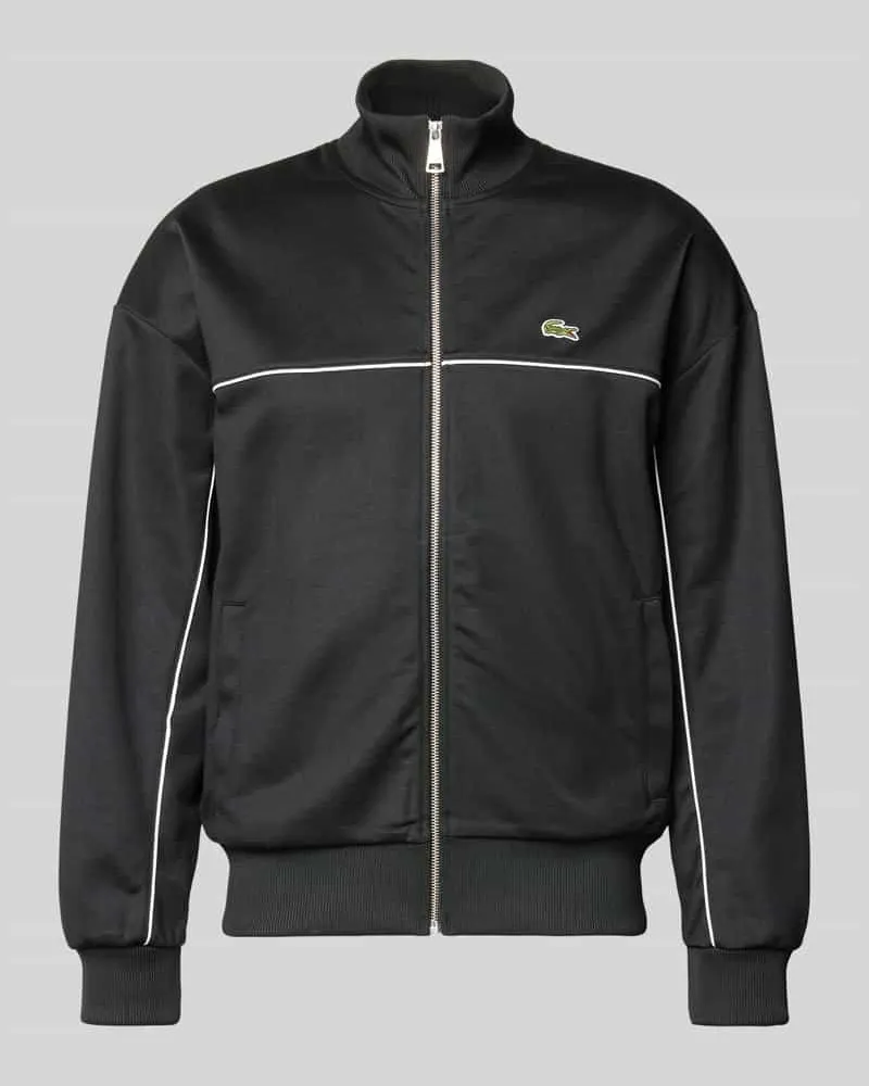 Lacoste Regular Fit Sweatjacke mit Baumwoll-Anteil Black