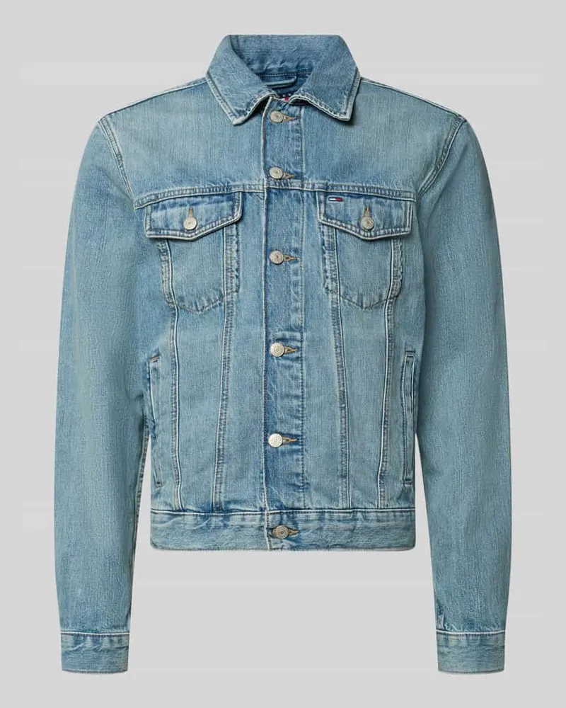 Tommy Hilfiger Regular Fit Jeansjacke aus reiner Baumwolle Jeansblau