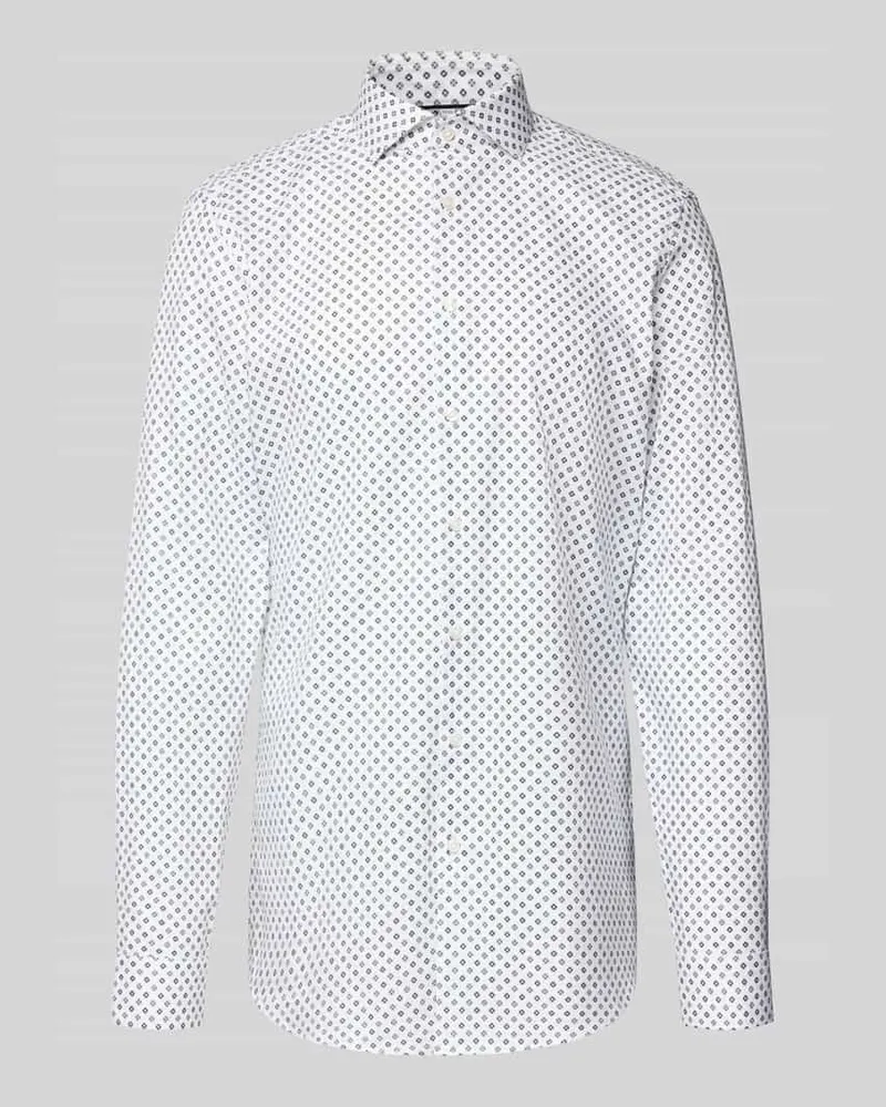 JAKE*S Slim Fit Business-Hemd mit extra langem Arm 