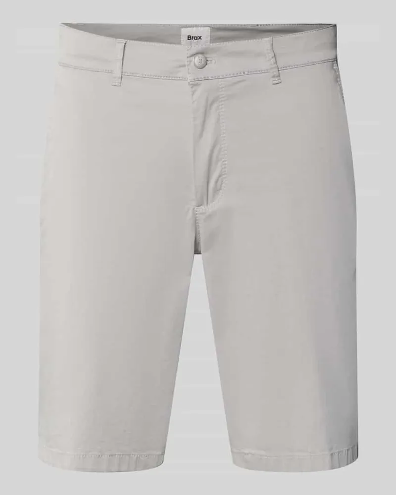 Brax Regular Fit Chinoshorts aus Baumwoll-Mix Modell 'BOZEN Mittelgrau