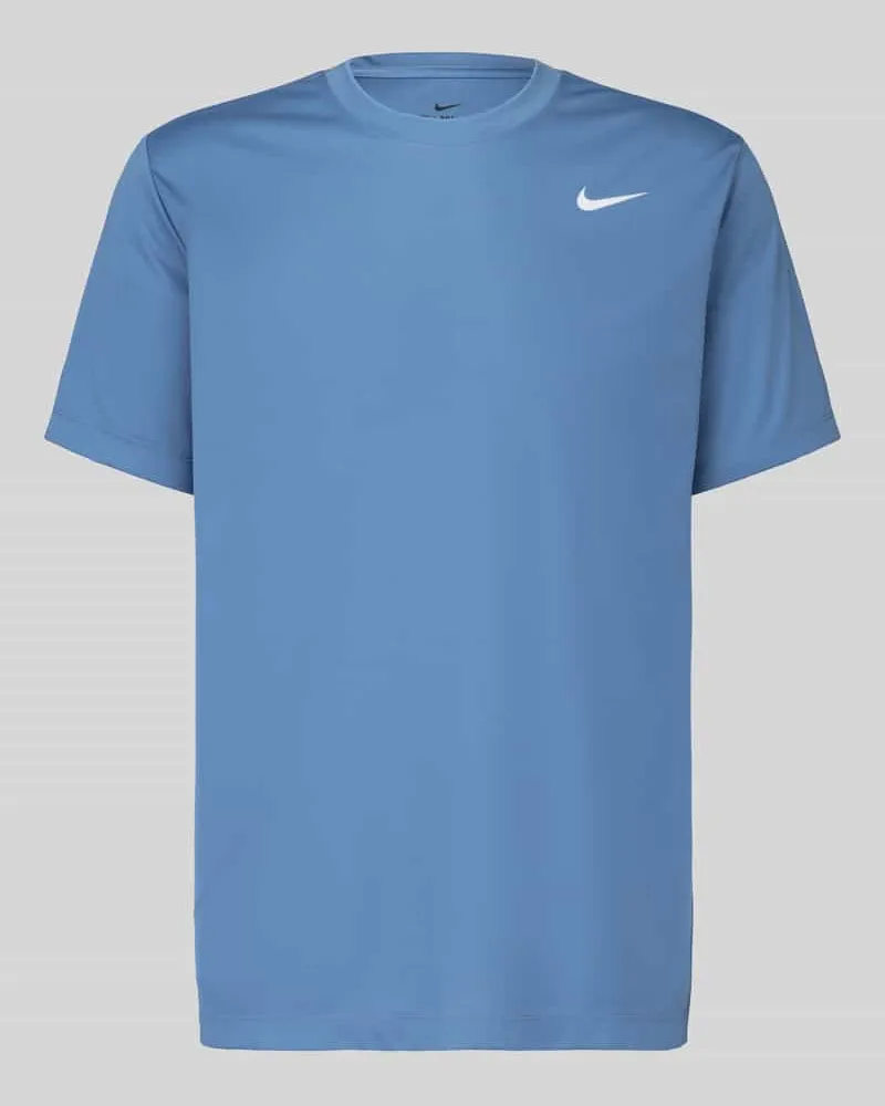 Nike Regular Fit Sport-T-Shirt mit Logo-Print Blau