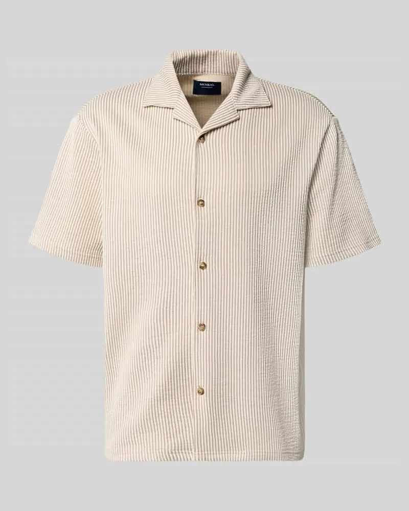 McNeal Regular Fit Freizeithemd mit Reverskragen Mud