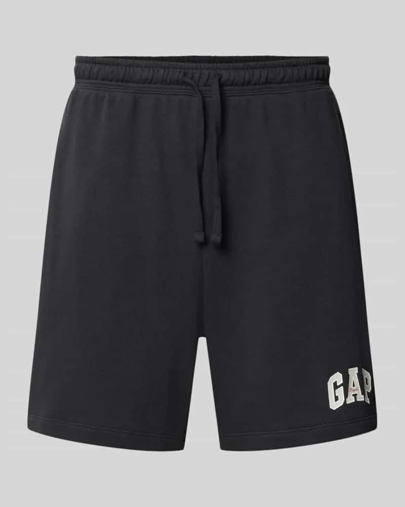 GAP Straight Fit Shorts mit Logo-Stitching Modell 'Arch Anthrazit
