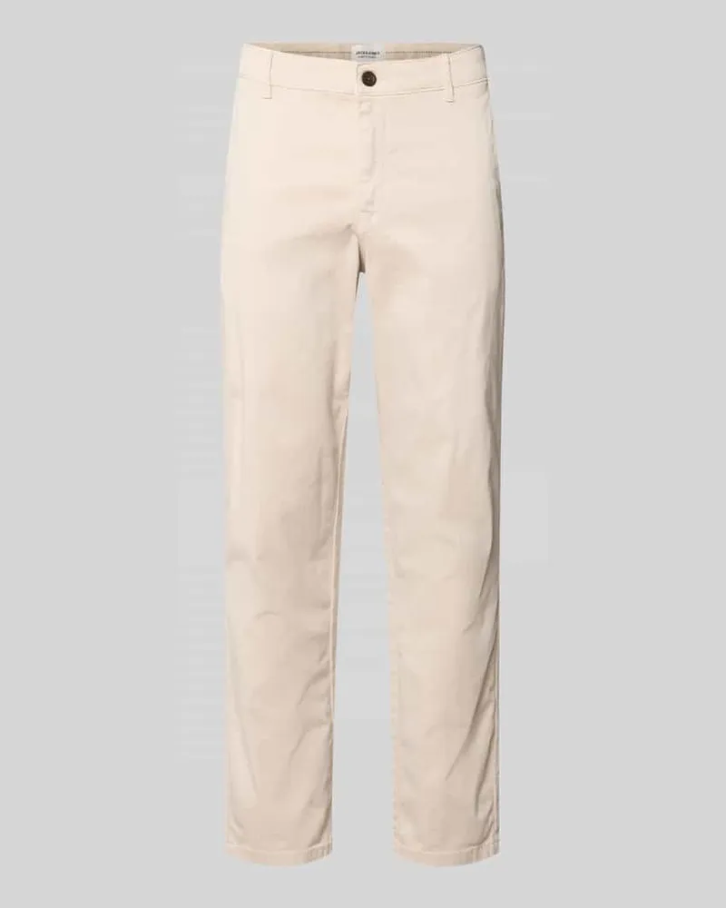 Jack & Jones Straight Fit Chino mit Eingrifftaschen Modell 'Vance Stein