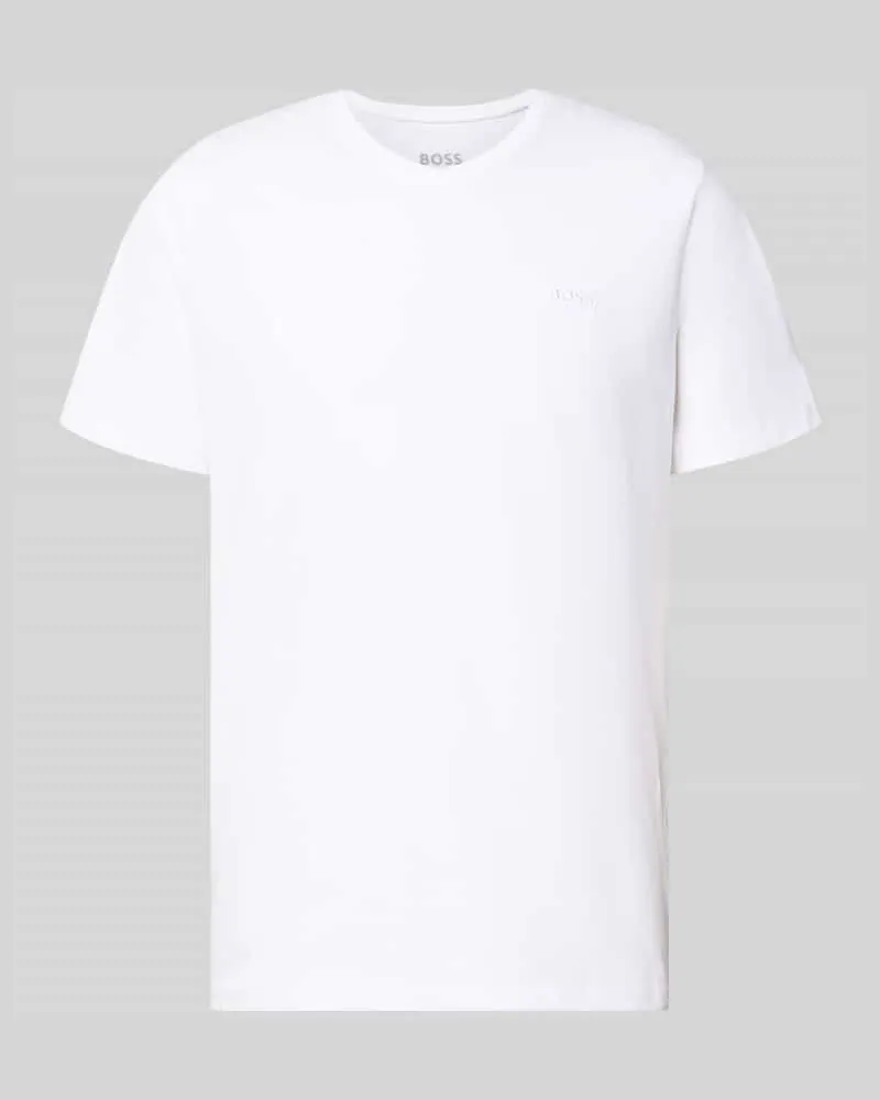 HUGO BOSS T-Shirt mit V-Ausschnitt im 2er-Pack Modell 'ComfortS Weiss