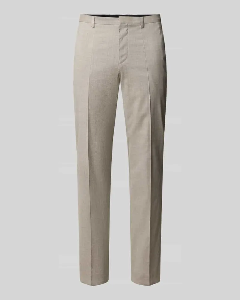 HUGO BOSS Extra Slim Fit Anzughose aus Viskose-Schurwoll-Mix Modell 'HESTEN253X Beige