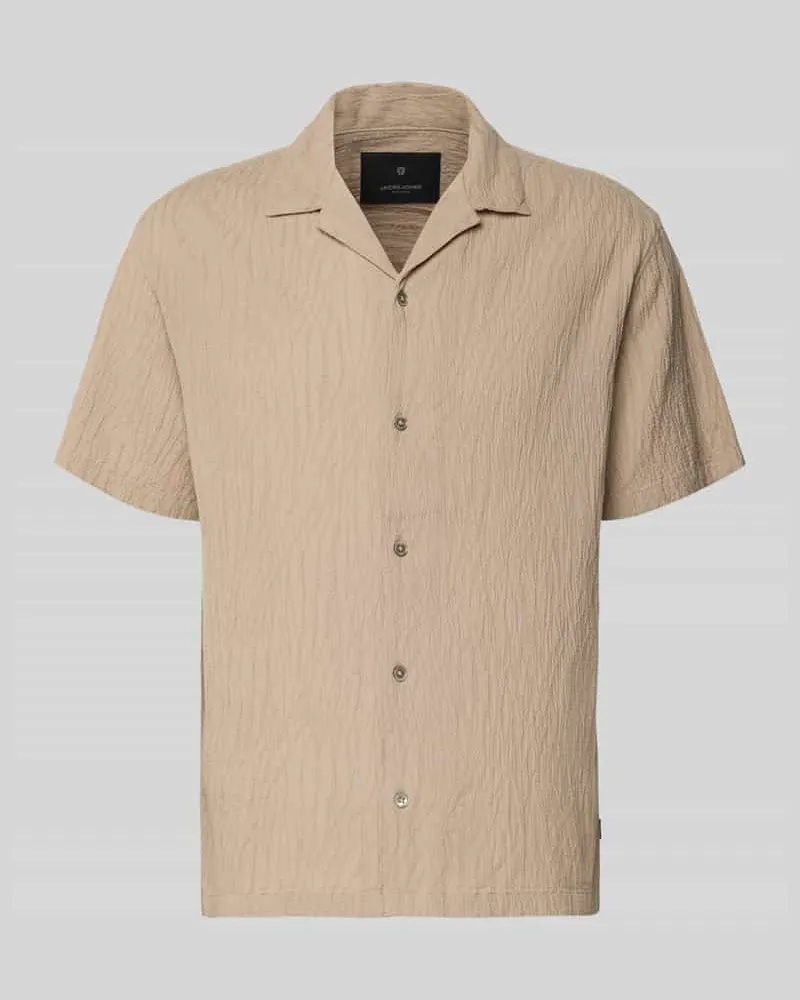 Jack & Jones Regular Fit Freizeithemd mit Reverskragen Beige