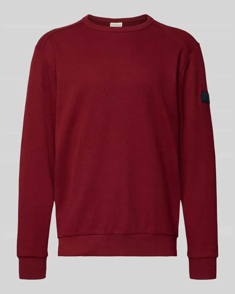 Tom Tailor Regular Fit Langarmshirt aus Baumwoll-Mix Rot