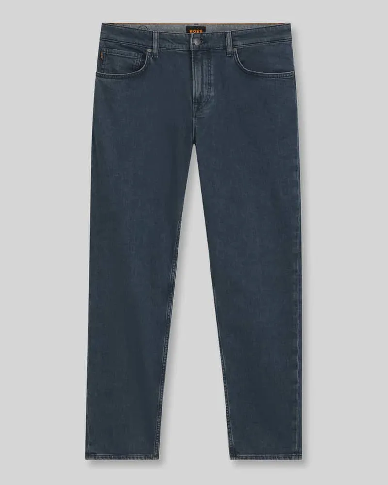 HUGO BOSS Regular Fit Jeans aus Baumwollmix Blau