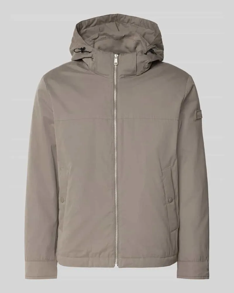 Marc O'Polo Regular Fit Blouson mit Baumwoll-Abteil Hellgrau