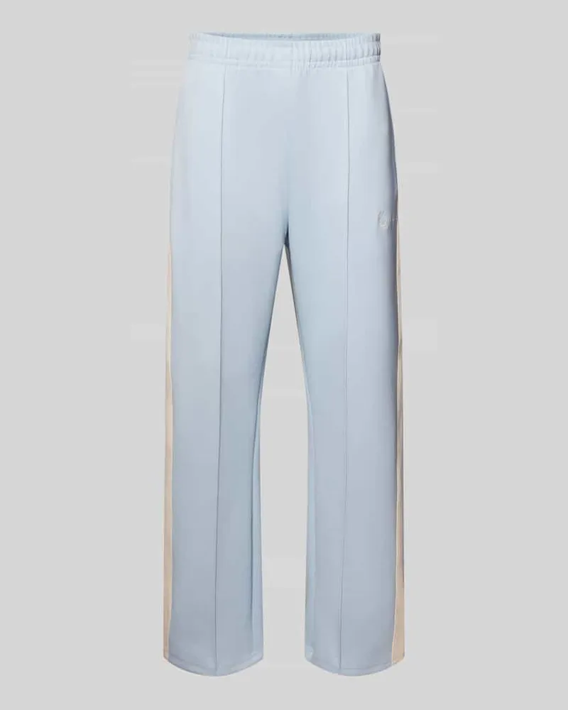 Karl Kani Straight Fit Sweatpants mit Logo-Stitching Hellblau