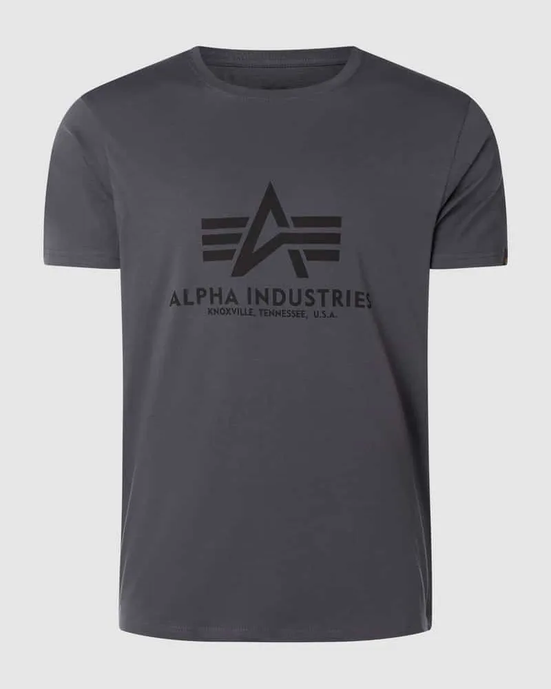 Alpha Industries T-Shirt mit Label-Print 