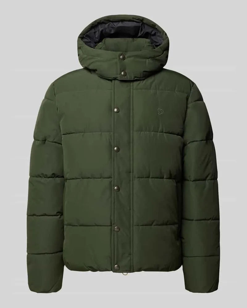 Superdry. Steppjacke mit Kapuze und Reißverschluss Oliv