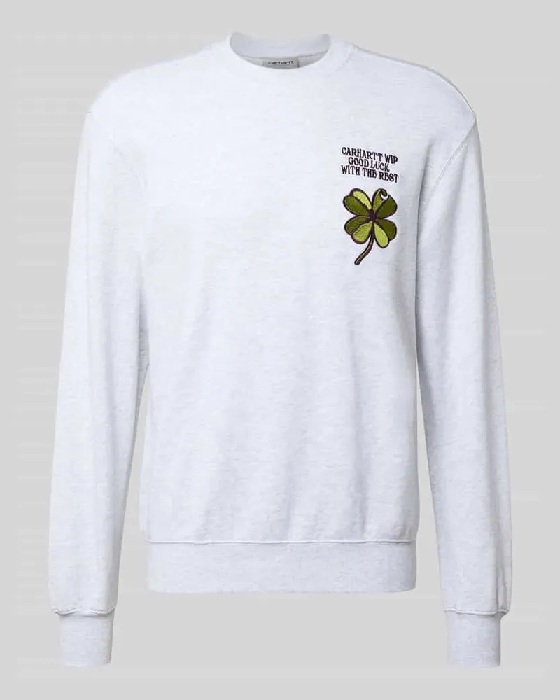 Carhartt WIP Sweatshirt mit Label-Detail Hellgrau