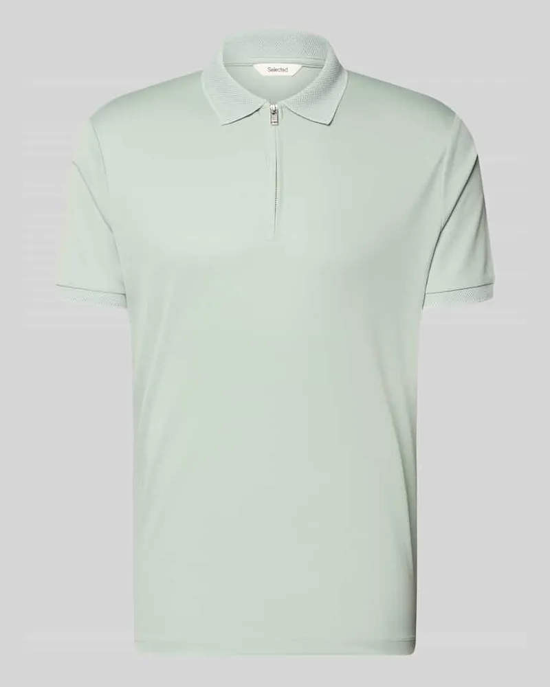 Selected Homme Regular Fit Poloshirt aus Bio-Baumwoll-Mix Modell 'FAVE Oliv