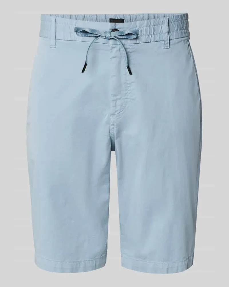 HUGO BOSS Tapered Chinoshorts aus Baumwoll-Mix Hellblau