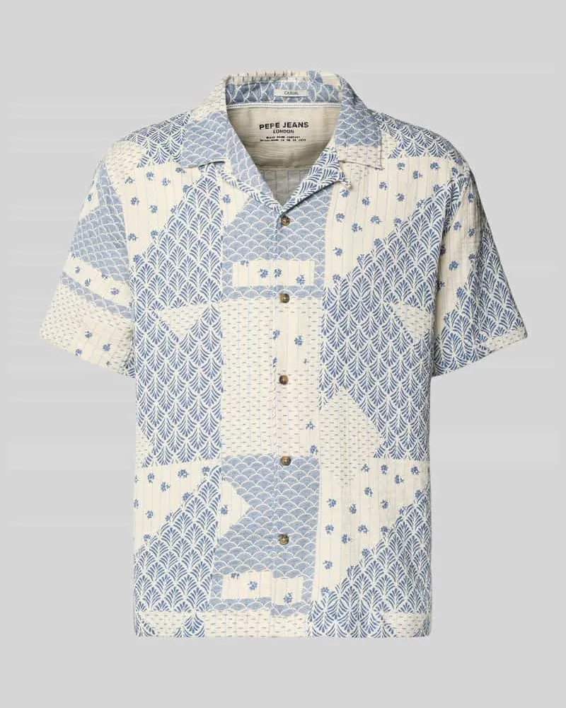 Pepe Jeans Relaxed Fit Freizeithemd aus reiner Baumwolle Modell 'PISARROT Sky
