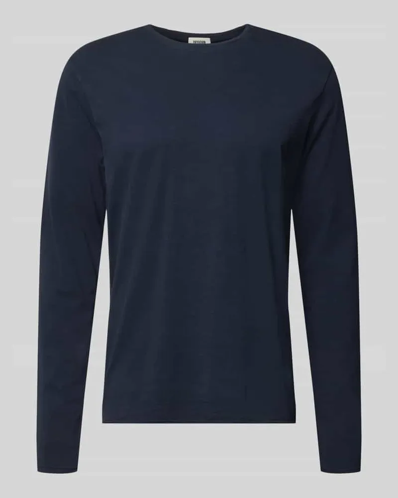 Drykorn Regular Fit Longsleeve aus reiner Baumwolle Modell 'Kendrick Marine