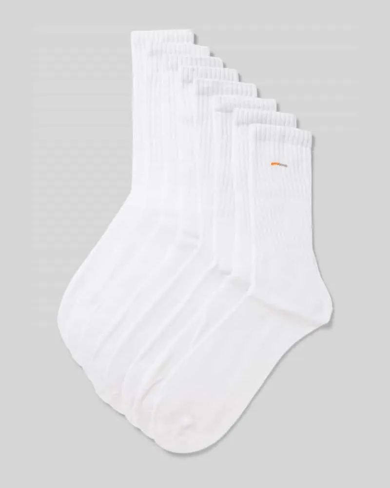 Camano Socken mit Label-Print Weiss