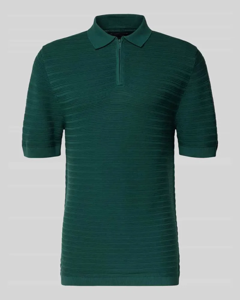 McNeal Regular Fit Poloshirt mit kurzem Reißverschluss Neon