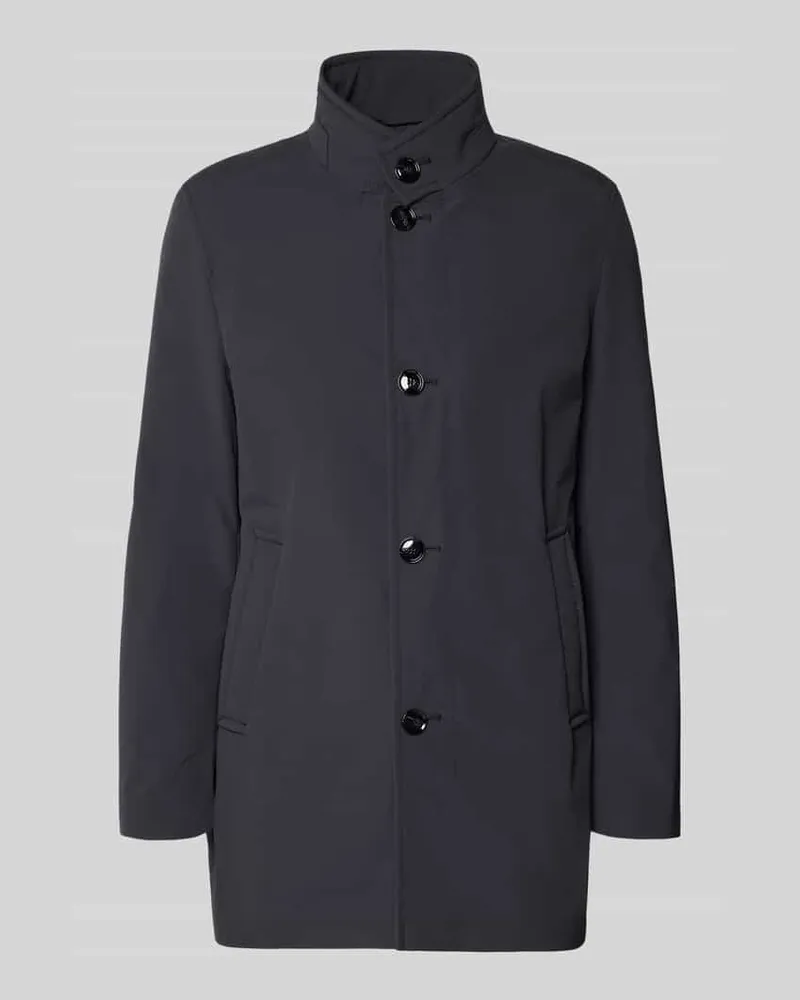 Strellson Regular Fit Kurzmantel mit Stehkragen Modell 'FYNN Dunkelblau