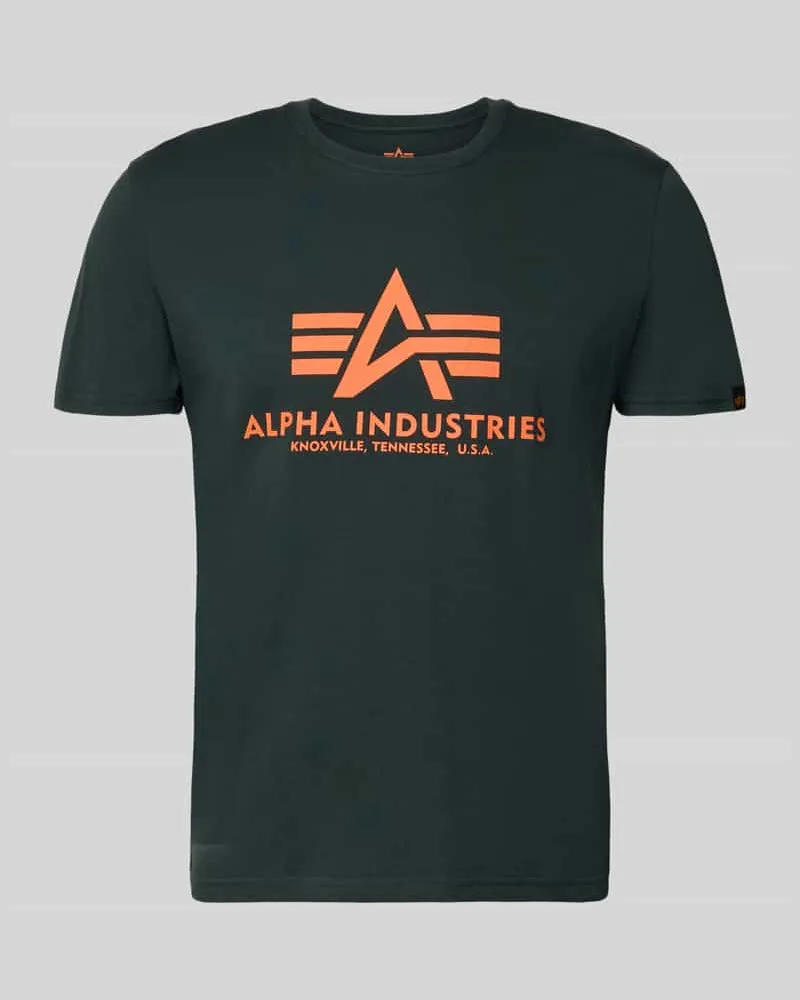 Alpha Industries T-Shirt mit Label-Detail Modell 'BASIC Bottle