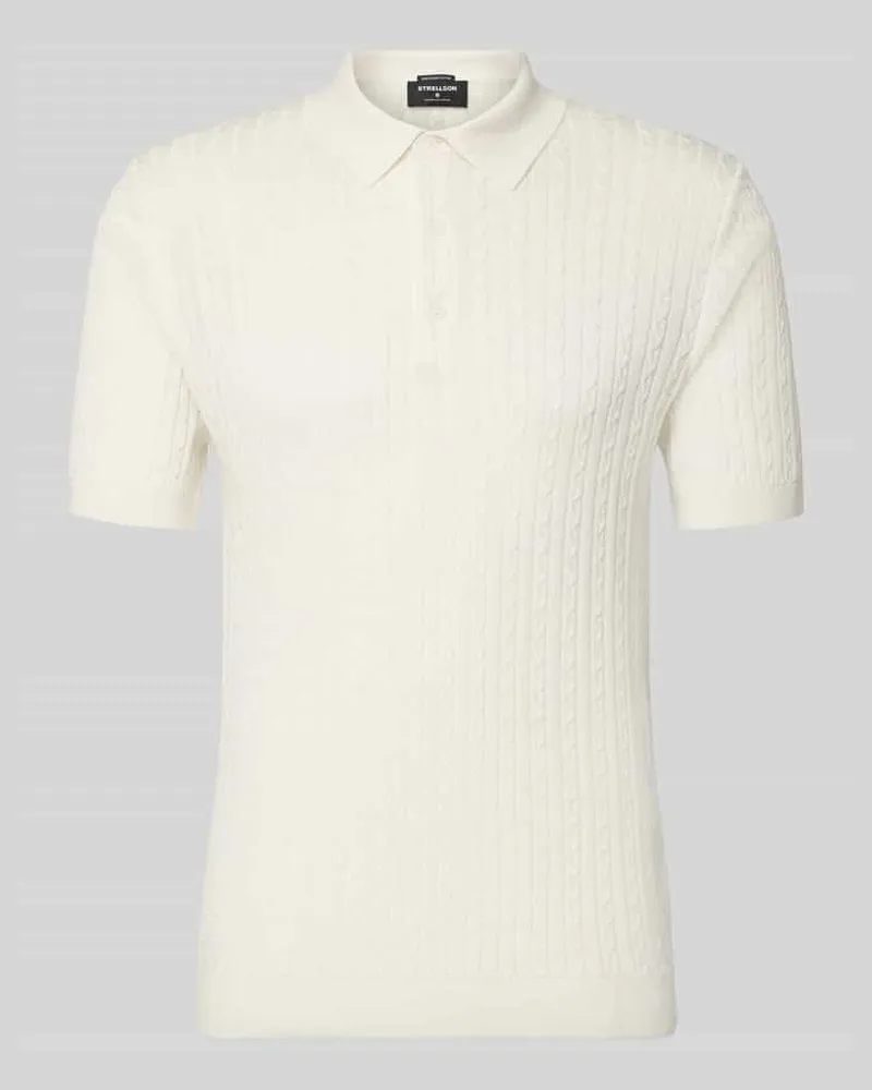 Strellson Regular Fit Poloshirt aus reiner Baumwolle Modell 'ADRIAN-CA Offwhite