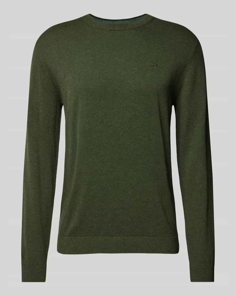 Tom Tailor Strickpullover mit Label-Stitching Modell 'BASIC 