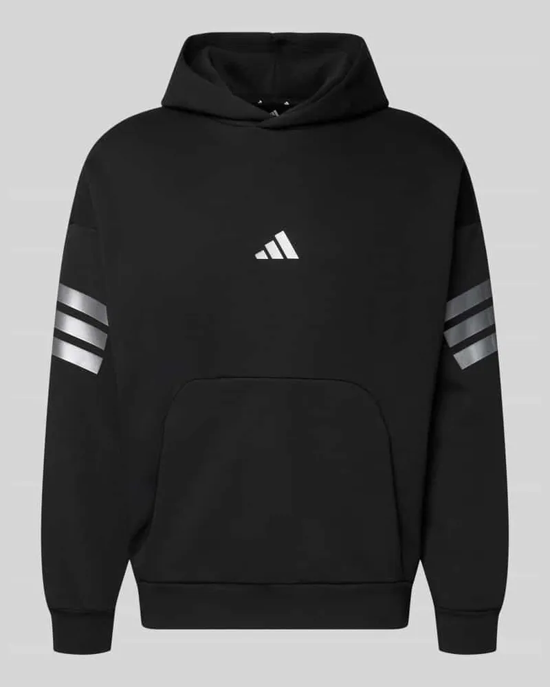 adidas Hoodie mit Logo und Känguru-Tasche Black