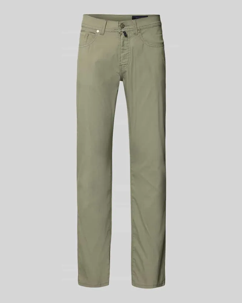 Pierre Cardin Regular Fit Hose mit Label-Detail Modell 'Lyon Oliv