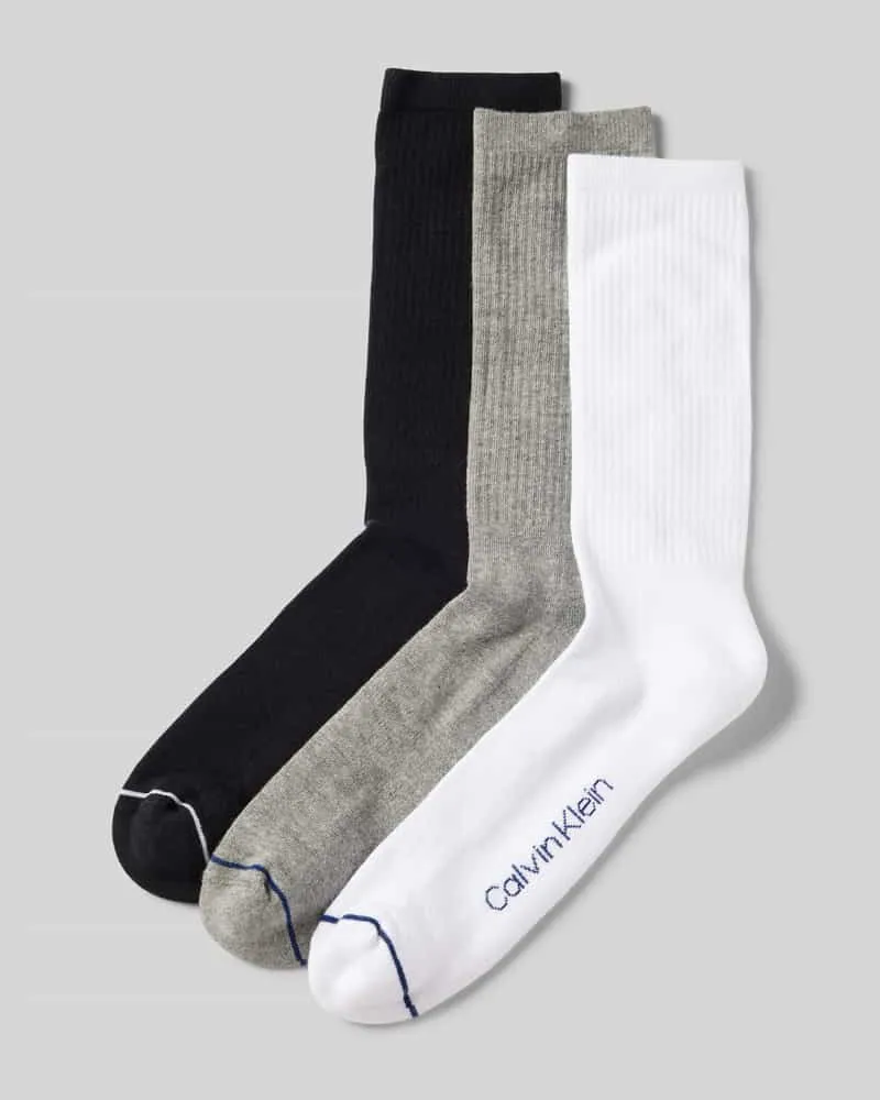 Calvin Klein Socken mit Label-Print 3er-Pack 