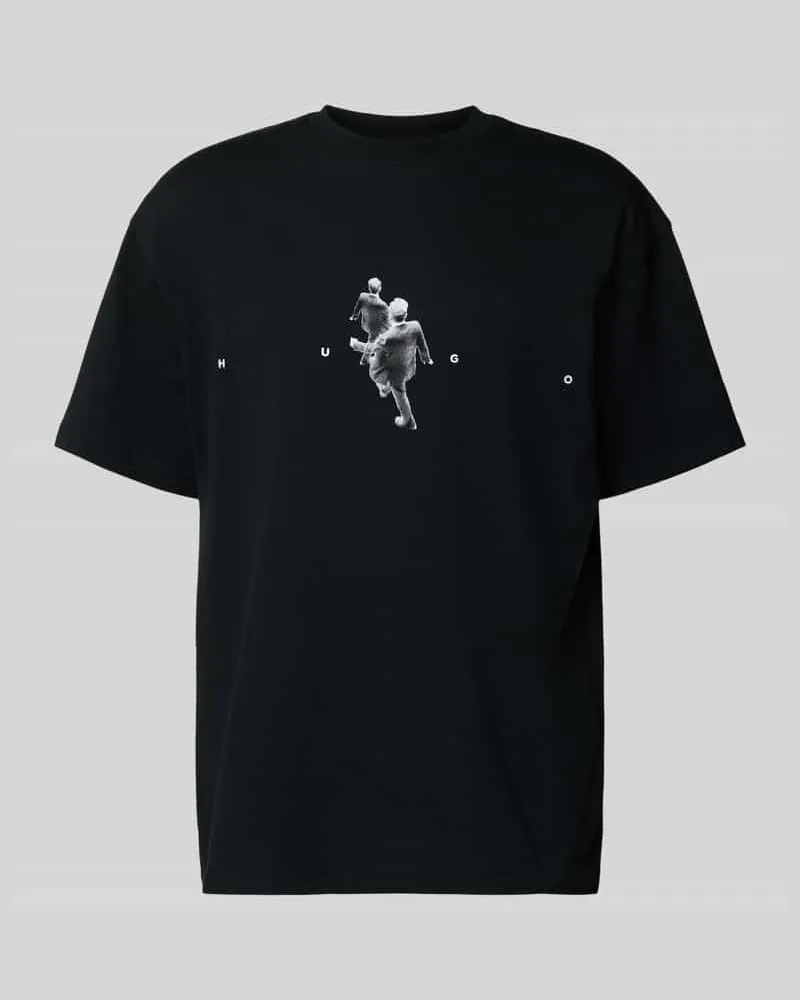 HUGO BOSS Regular Fit T-Shirt aus reiner Baumwolle Modell 'DOLLO Black