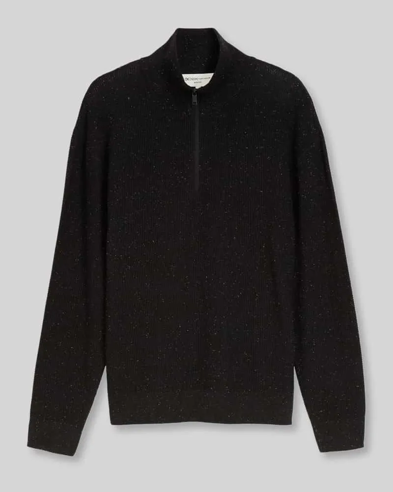 Tom Tailor Regular Fit Pullover aus reiner Baumwolle Black