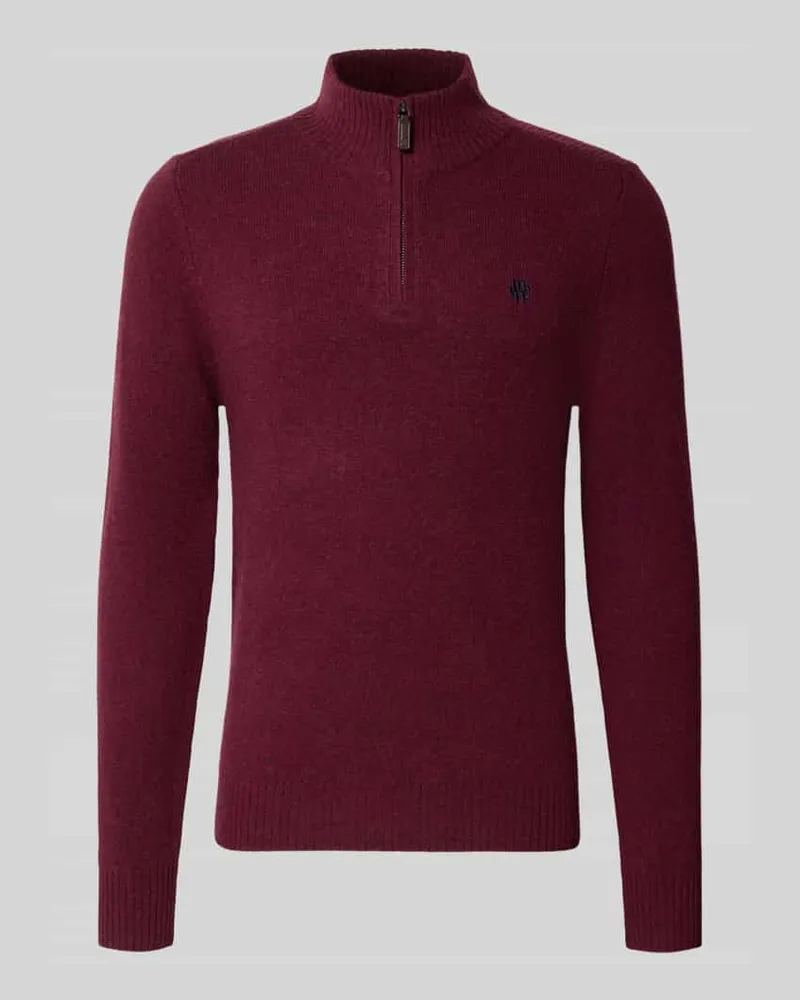 McNeal Regular Fit Strickpullover aus reiner Wolle Dunkelrot