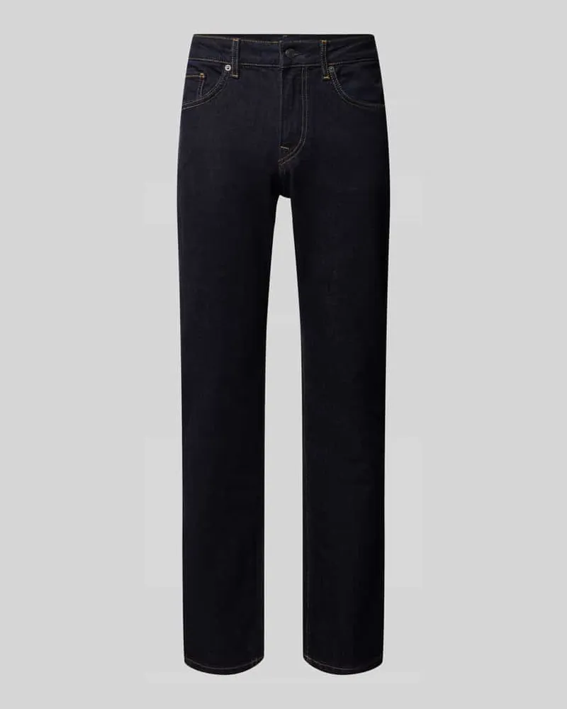 Pepe Jeans Straight Fit Jeans aus Baumwoll-Mix Modell 'Cash Blau