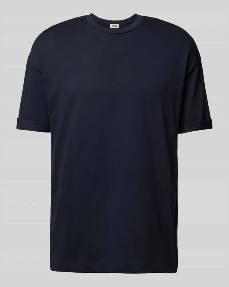 Drykorn T-Shirt mit geripptem Rundhalsausschnitt Modell 'THILO 