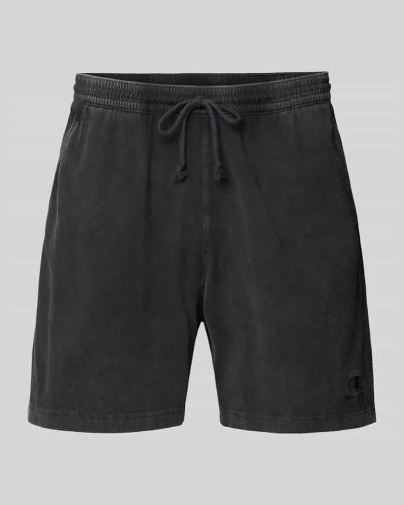 Champion Regular Fit Shorts mit Label-Stitching Black