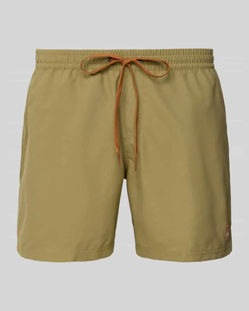 Quiksilver Badehose mit Label-Detail und elastischem Bund 