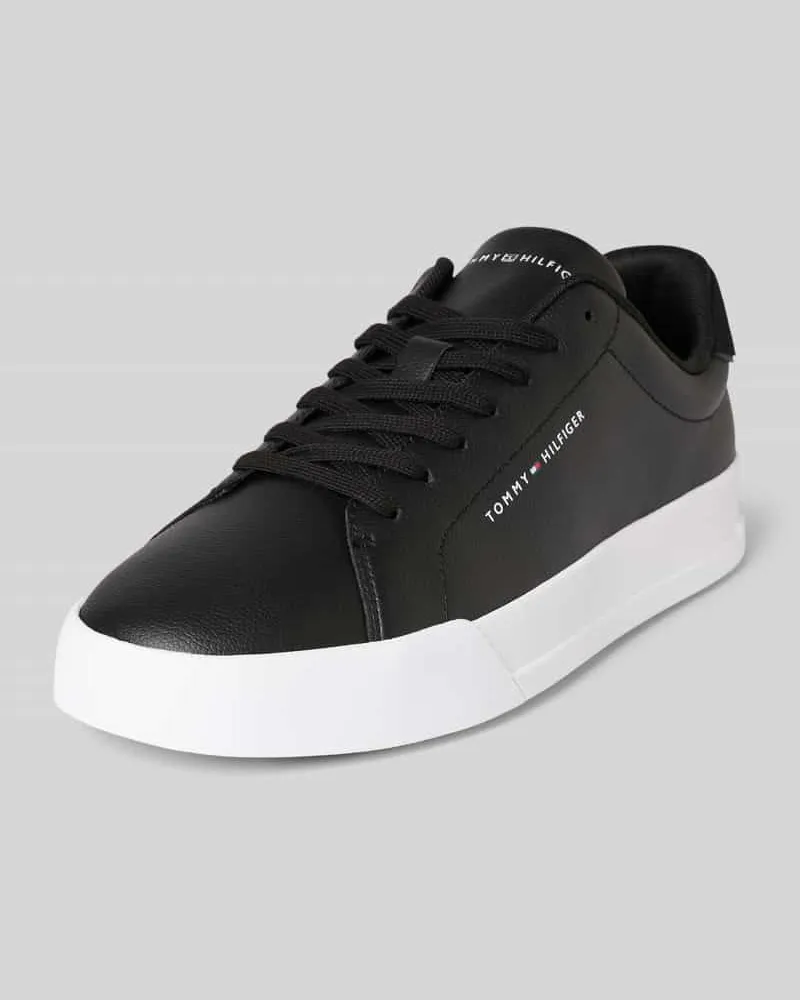 Tommy Hilfiger Low Top Sneaker aus Leder-Mix Black